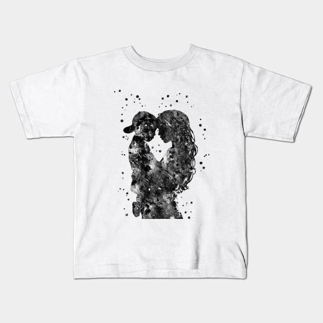 Mother and son Kids T-Shirt by RosaliArt